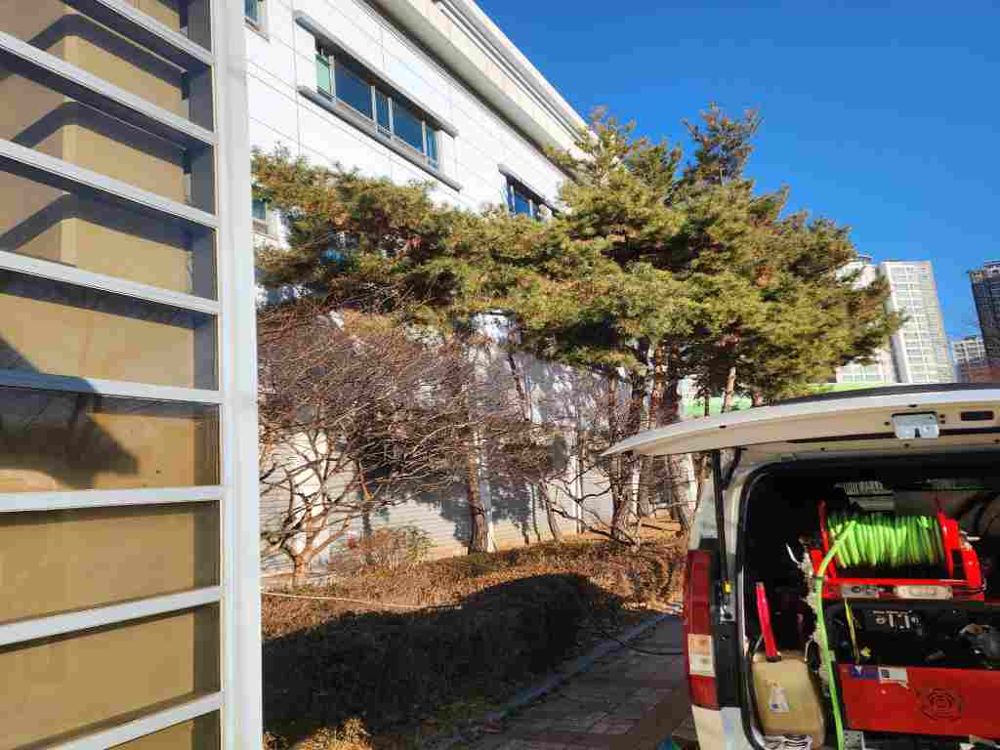 강북구 건물 외부 고압세척 작업